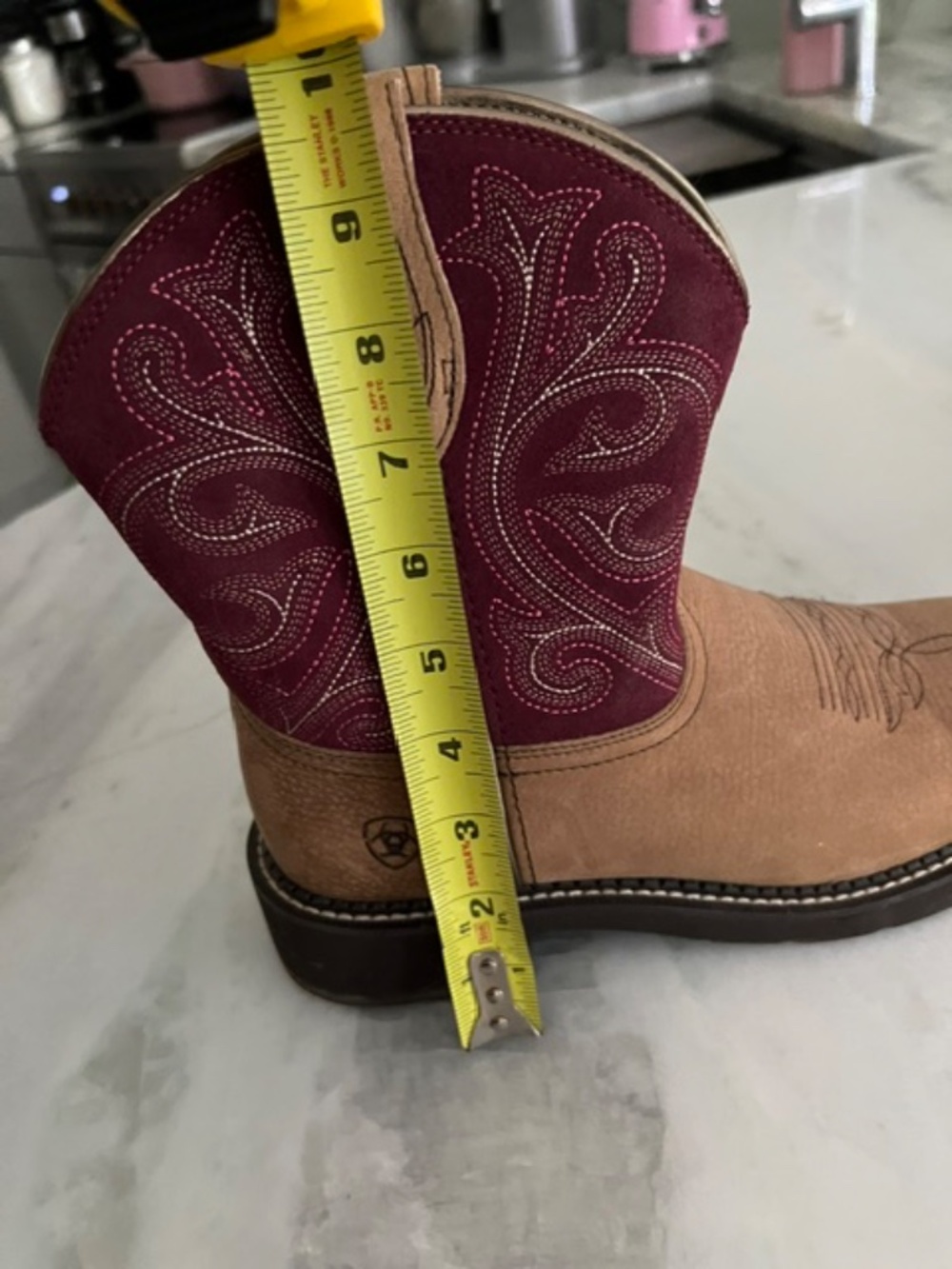 Ariat Women's Fatbaby Heritage Pink Western Boots - Picture 8 of 8